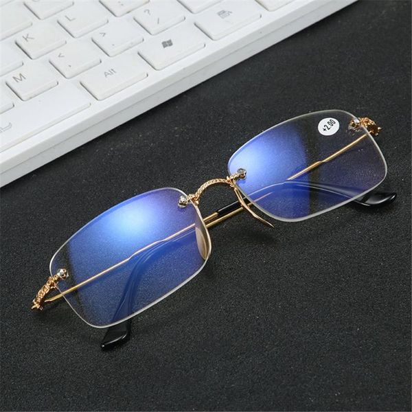 

sunglasses anti-uv blue rays portable metal frame presbyopia eyewear diamond-cut far sight glasses reading, White;black