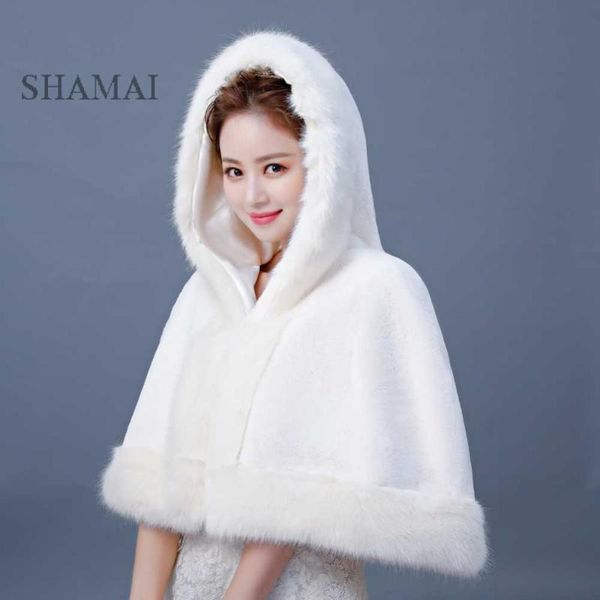wraps & jackets shamai 2021 ivory winter faux fur bridal jacket warm boleros luxurious wedding bride cape with hat, White
wraps & jackets shamai 2021 ivory winter faux fur bridal jacket warm boleros luxurious wedding bride cape with hat, White