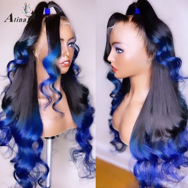 ombre blue hd lace deep wave frontal wig colored transparent black wigs for women remy front human hair loose, Black;brown
ombre blue hd lace deep wave frontal wig colored transparent black wigs for women remy front human hair loose, Black;brown