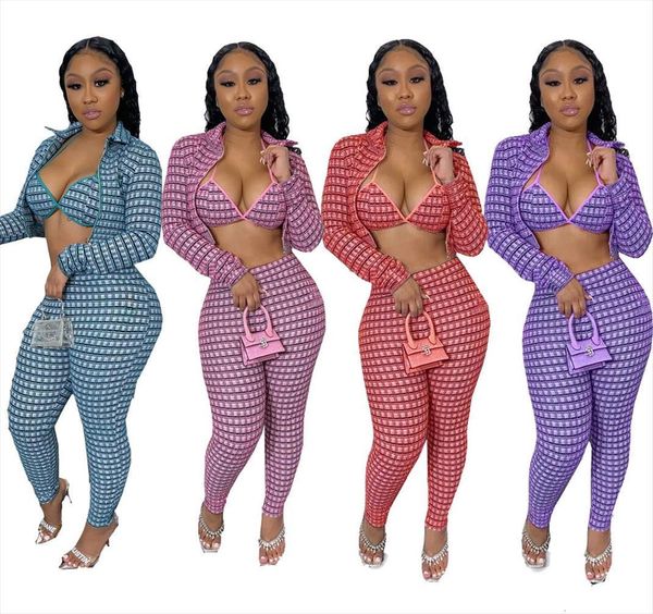 plaid 3 piece set womenpant halter backless bra turn down collar long sleeve coat pencil pants festival outfits, White
plaid 3 piece set womenpant halter backless bra turn down collar long sleeve coat pencil pants festival outfits, White