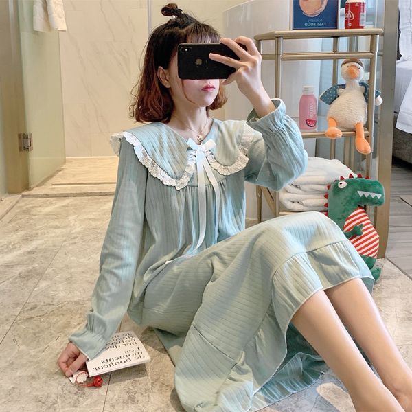women's sleepwear korean sweet princess dress spring summer nightgowns women casual loose ladie's nightshirt thin long sleeve nigh, Black;red
women's sleepwear korean sweet princess dress spring summer nightgowns women casual loose ladie's nightshirt thin long sleeve nigh, Black;red