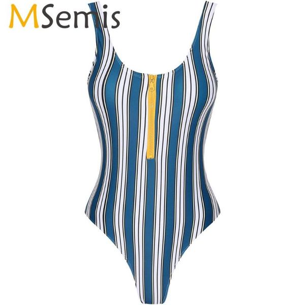 women bikini one-piece open back swimwear stripes printed padded front zipper closure leotard swimsuit bathing suits beachwear
women bikini one-piece open back swimwear stripes printed padded front zipper closure leotard swimsuit bathing suits beachwear