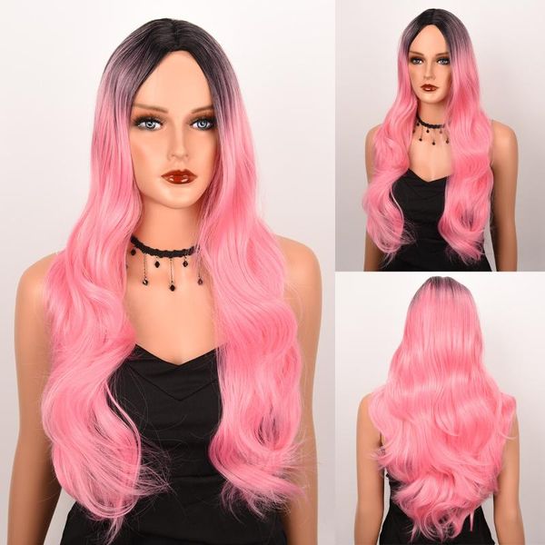 synthetic wigs women long pink wig wavy natural wave hair for heat resistant daily cosplay ombre, Black
synthetic wigs women long pink wig wavy natural wave hair for heat resistant daily cosplay ombre, Black