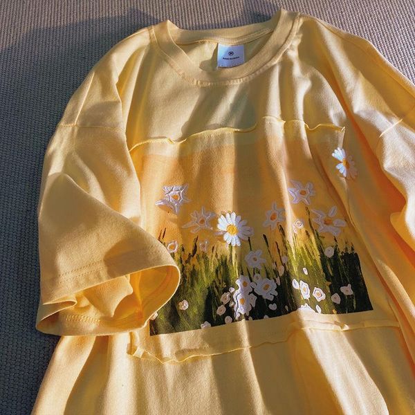 women's t-shirt summer plus size harajuku japanese daisy korean version loose retro oversize clothes graphic tee shirts for women, White
women's t-shirt summer plus size harajuku japanese daisy korean version loose retro oversize clothes graphic tee shirts for women, White