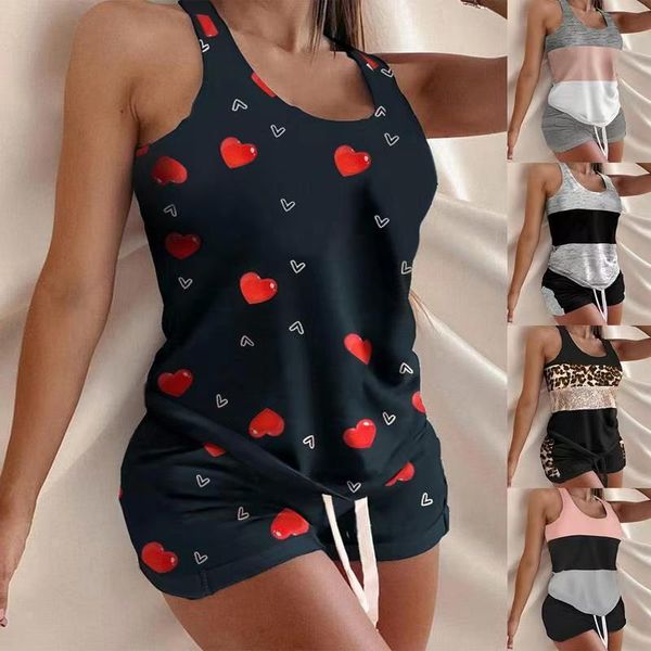 women's tracksuits summer two piece set women tracksuit home clothes patchwork letter print tank shorts sweat suits casual sets outfits, Gray
women's tracksuits summer two piece set women tracksuit home clothes patchwork letter print tank shorts sweat suits casual sets outfits, Gray