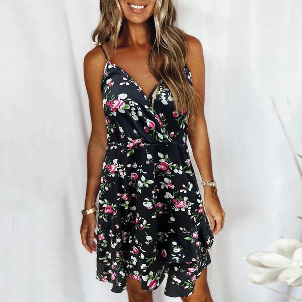 casual dresses loose ruffle swing dress women boho floral print summer v-neck sleeveless strap open back sundress 40#, Black;gray
casual dresses loose ruffle swing dress women boho floral print summer v-neck sleeveless strap open back sundress 40#, Black;gray