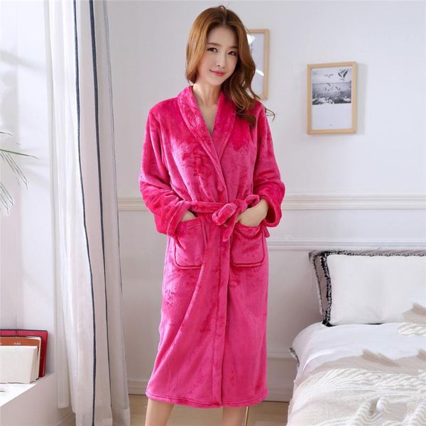 women's sleepwear flannel robe women winter bathrobe gown long sleeve nightgown warm coral fleece kimono casual home dressing, Black;red
women's sleepwear flannel robe women winter bathrobe gown long sleeve nightgown warm coral fleece kimono casual home dressing, Black;red