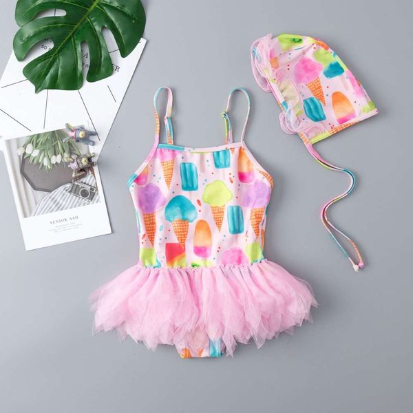 children's suit swimsuit, women's gauze skirt, girl's one piece cute middle and small children's ice cream sling swimsui, Black
children's suit swimsuit, women's gauze skirt, girl's one piece cute middle and small children's ice cream sling swimsui, Black