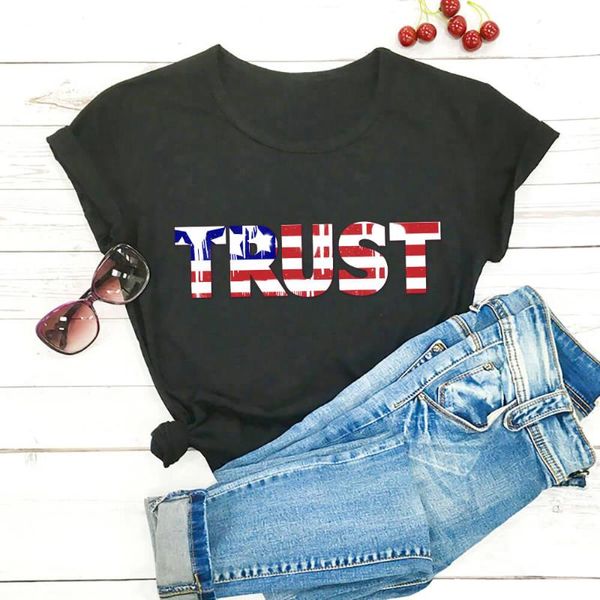 women's t-shirt trust american flag graphic print 4th of july 100%cotton women tshirt summer casual short sleeve holiday tee, White
women's t-shirt trust american flag graphic print 4th of july 100%cotton women tshirt summer casual short sleeve holiday tee, White