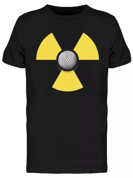 radiaction symbol with golf ball tee men's -image by shutterstock, White;black
radiaction symbol with golf ball tee men's -image by shutterstock, White;black