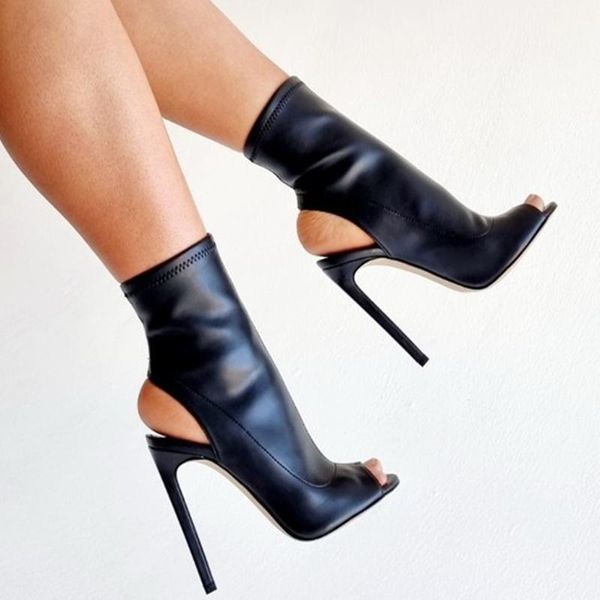 boots open toe high heels ankle stretch black leather cut-out party dress shoes thin women pumps plus size 13
boots open toe high heels ankle stretch black leather cut-out party dress shoes thin women pumps plus size 13