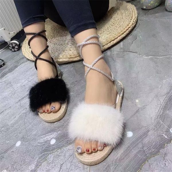 sandals mink hair strapped women's summer flat boyyom fairy roman shoes 2021 fashion versatile, Black
sandals mink hair strapped women's summer flat boyyom fairy roman shoes 2021 fashion versatile, Black