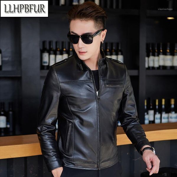 men's leather & faux brand real sheepskin jacket, short stand-up collar motorcycle suit, spring/ autumn jacket-type coat shoulder badge, Black
men's leather & faux brand real sheepskin jacket, short stand-up collar motorcycle suit, spring/ autumn jacket-type coat shoulder badge, Black