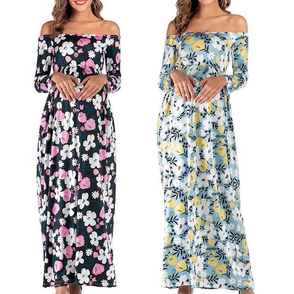 maternity floral dress word shoulder pregnant women's dress fashion pregnancy nursing skirt, White
maternity floral dress word shoulder pregnant women's dress fashion pregnancy nursing skirt, White