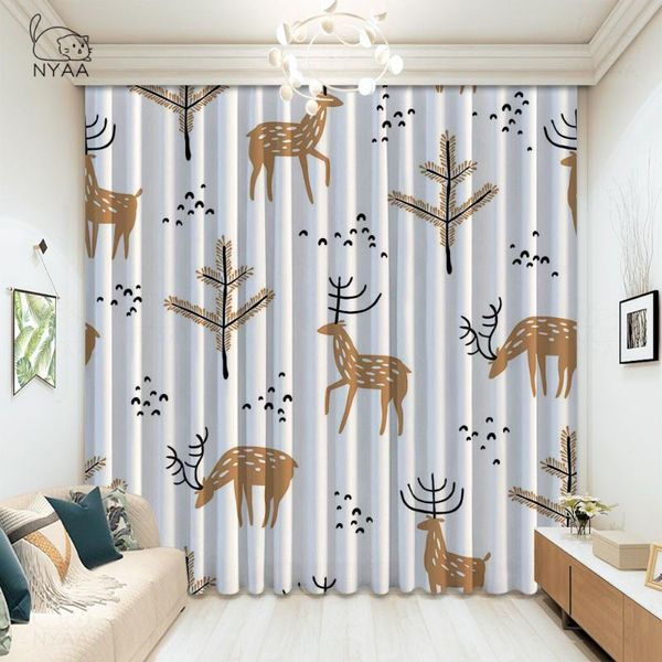 natural deer blackout curtain home children's room white living decoration for micro shading & drapes
natural deer blackout curtain home children's room white living decoration for micro shading & drapes