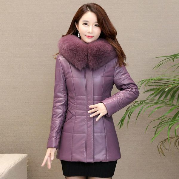 women's down & parkas women 2021 winter fashion faux leather jackets female big fur collar hooded coats ladies middle-aged short warm u, Black
women's down & parkas women 2021 winter fashion faux leather jackets female big fur collar hooded coats ladies middle-aged short warm u, Black
