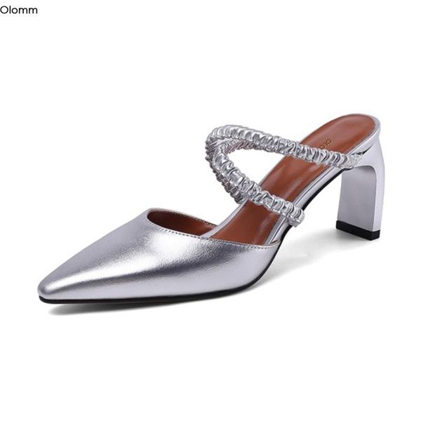 olomm handmade women leather slipper sandals square low heels pointed toe gorgeous silver black party shoes us size 4
olomm handmade women leather slipper sandals square low heels pointed toe gorgeous silver black party shoes us size 4