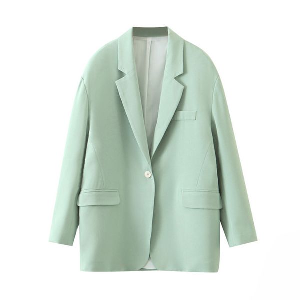 autumn single button blazers coat notched long sleeve pockets female suits outerwear chic 210430, White;black
autumn single button blazers coat notched long sleeve pockets female suits outerwear chic 210430, White;black