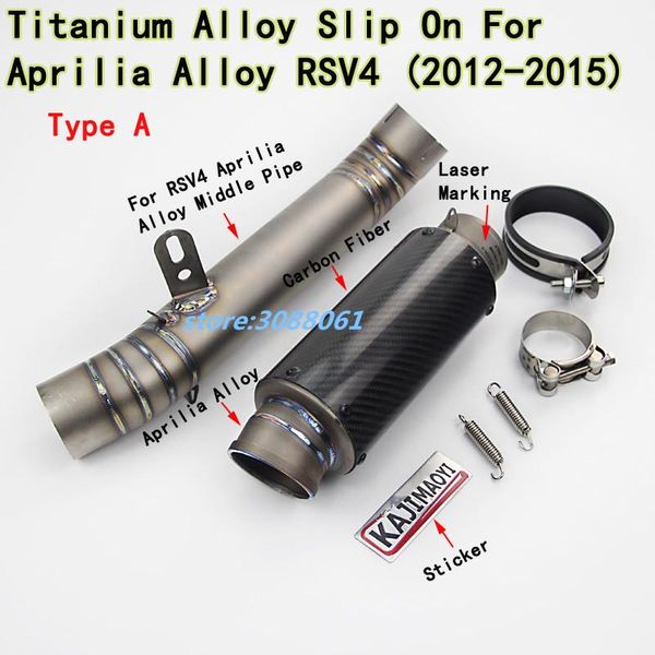 motorcycle exhaust system rsv4 titanium alloy full mid link pipe carbon muffler with sticker for aprilia 2012 2013 2014 15
motorcycle exhaust system rsv4 titanium alloy full mid link pipe carbon muffler with sticker for aprilia 2012 2013 2014 15