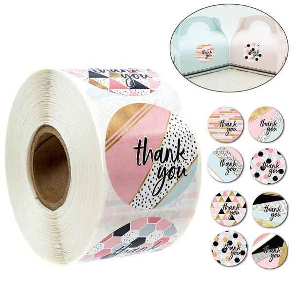 gift wrap 500pcs per roll 8 different design thank you stickers seal labels geometric decoration for package stationery sticker
gift wrap 500pcs per roll 8 different design thank you stickers seal labels geometric decoration for package stationery sticker