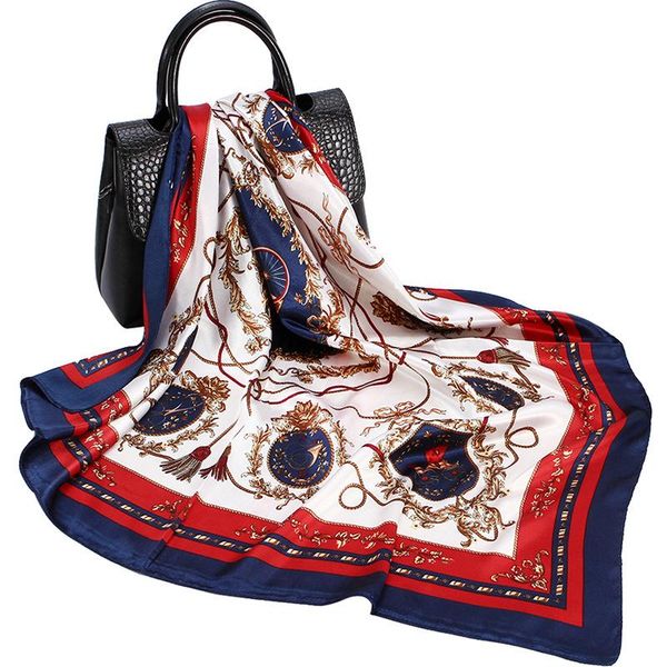 women fashion square hijab scarf euro style carriage tassel print shawl stole imitate silk kerchief bandana 35"*35" scarves, Blue;gray
women fashion square hijab scarf euro style carriage tassel print shawl stole imitate silk kerchief bandana 35"*35" scarves, Blue;gray