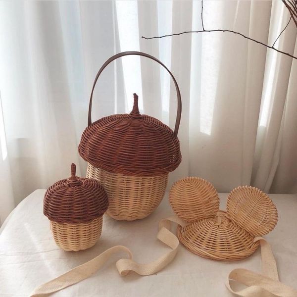 evening bags hand-woven cartoon handbag large and small woven rattan art pine cone cute decorative satchel
evening bags hand-woven cartoon handbag large and small woven rattan art pine cone cute decorative satchel