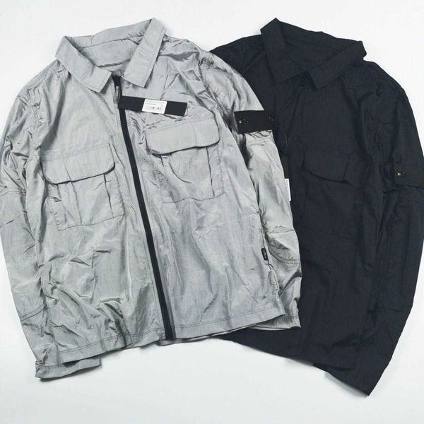 men nylon lapel neck island jacket embroidery armband jackets double pocket stone designer outwear coat cp110, Black;brown
men nylon lapel neck island jacket embroidery armband jackets double pocket stone designer outwear coat cp110, Black;brown