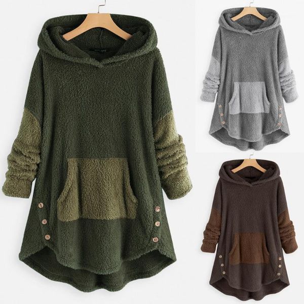 womail blouse women plus size fleece patchwork pockets button shirts long sleeve warm pullover hooded blouses s-5xl women's, White
womail blouse women plus size fleece patchwork pockets button shirts long sleeve warm pullover hooded blouses s-5xl women's, White