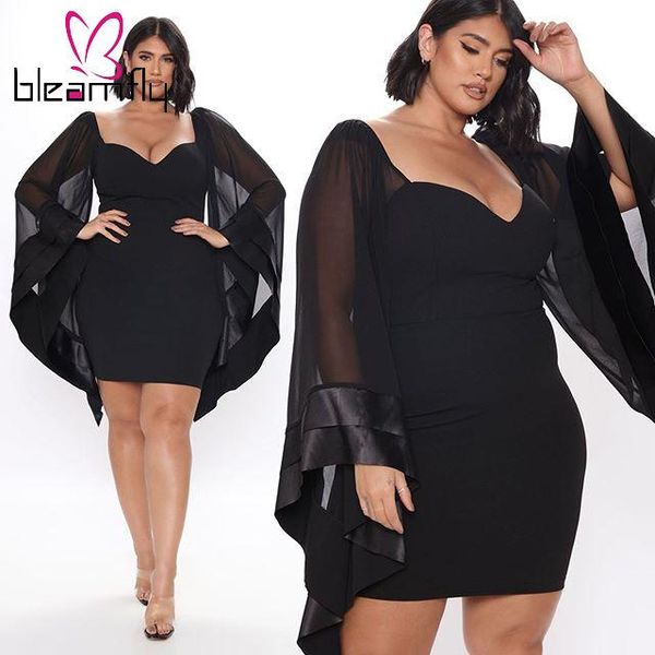 plus size xl~5xl long sleeve v-neck black autumn christmas dress women mesh bodycon club party elegant dresses vestidos casual, Black;gray
plus size xl~5xl long sleeve v-neck black autumn christmas dress women mesh bodycon club party elegant dresses vestidos casual, Black;gray