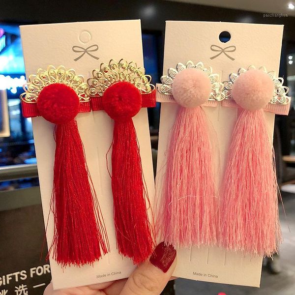hair accessories child ball tassel clip children's year style girl hairpin baby side festival headdress1, Slivery;white
hair accessories child ball tassel clip children's year style girl hairpin baby side festival headdress1, Slivery;white