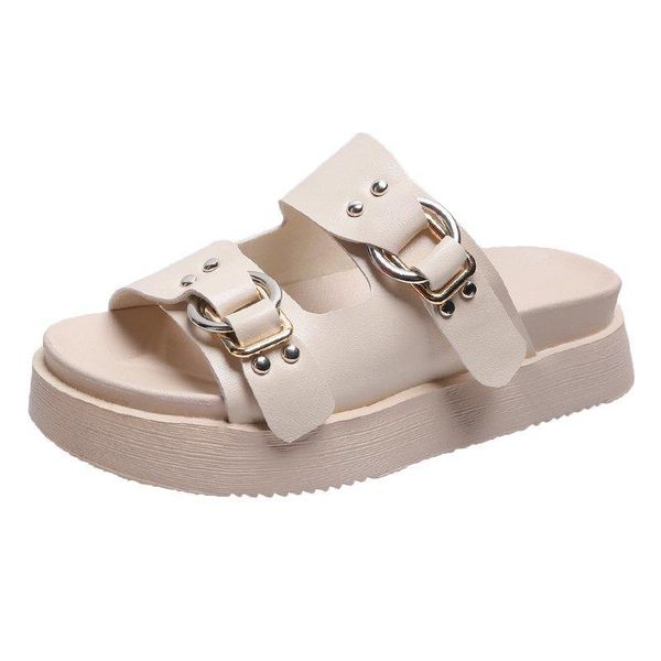 slippers 2021 summer women's sandals platform open toe outdoor fashion buckle beach beige black shoes d069
slippers 2021 summer women's sandals platform open toe outdoor fashion buckle beach beige black shoes d069