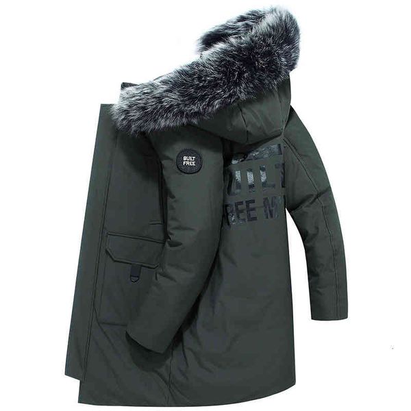 white winter parka down duck mens thicken warm jacket classic casual hooded coat male fur collar men's mid-length windbreaker, Black
white winter parka down duck mens thicken warm jacket classic casual hooded coat male fur collar men's mid-length windbreaker, Black