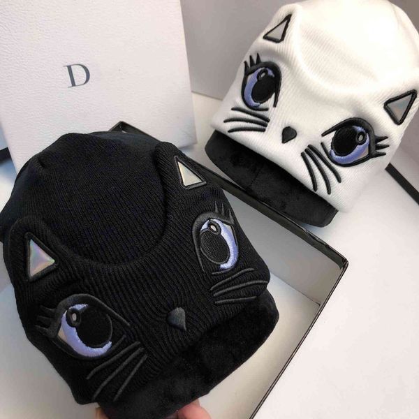 designer lovely cat embroidered knitted hat autumn and winter sweet cat ear warm wool headgear children's, Black;white
designer lovely cat embroidered knitted hat autumn and winter sweet cat ear warm wool headgear children's, Black;white