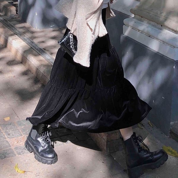 skirts spring female long velvet loose oversize black korean style fashion ladies skirt soapy kobieta
skirts spring female long velvet loose oversize black korean style fashion ladies skirt soapy kobieta