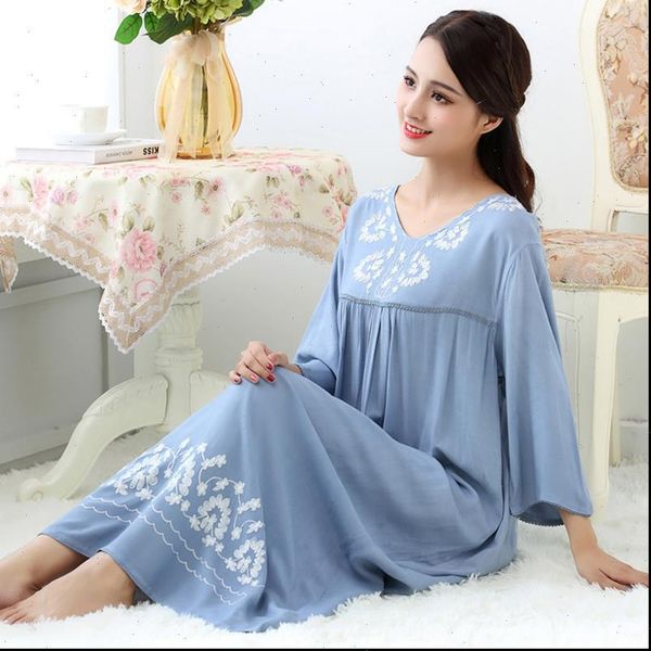 spring loose home wear sleepdress women sleepwear three quarter sleeve nightdress cotton embroidery nightgown female plus size, Black;red
spring loose home wear sleepdress women sleepwear three quarter sleeve nightdress cotton embroidery nightgown female plus size, Black;red