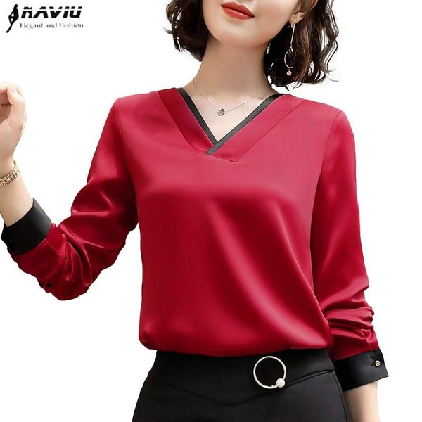 women's blouses & shirts 2021 temperament v neck shirt women chiffon fashion long sleeve blouse office formal loose plus size t, White
women's blouses & shirts 2021 temperament v neck shirt women chiffon fashion long sleeve blouse office formal loose plus size t, White