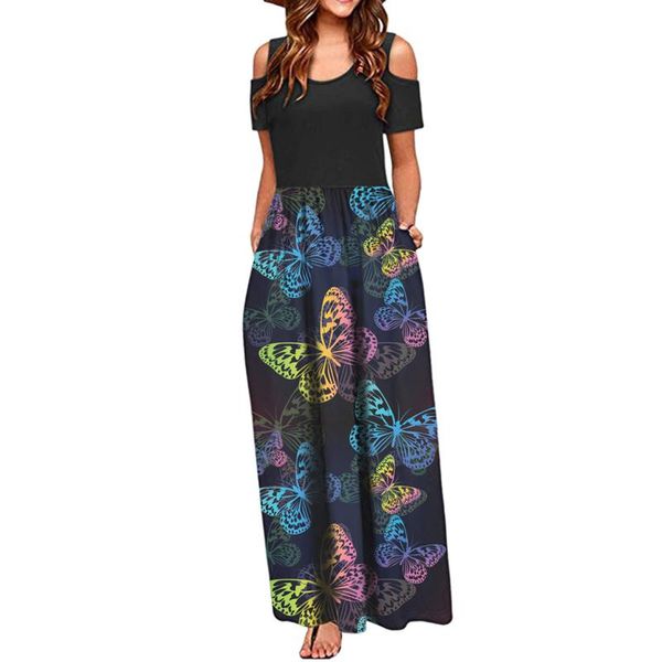 casual dresses 2021 women floral print elegant maxi long dress summer cold shoulderfashion pocket vestido de mujer #t2q, Black;gray
casual dresses 2021 women floral print elegant maxi long dress summer cold shoulderfashion pocket vestido de mujer #t2q, Black;gray