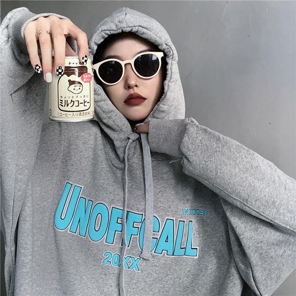 women's hoodies & sweatshirts korea oversize women letter print fleece 2021 spring-autumn fashion ladies loose pullovers joggers chic s, Black
women's hoodies & sweatshirts korea oversize women letter print fleece 2021 spring-autumn fashion ladies loose pullovers joggers chic s, Black