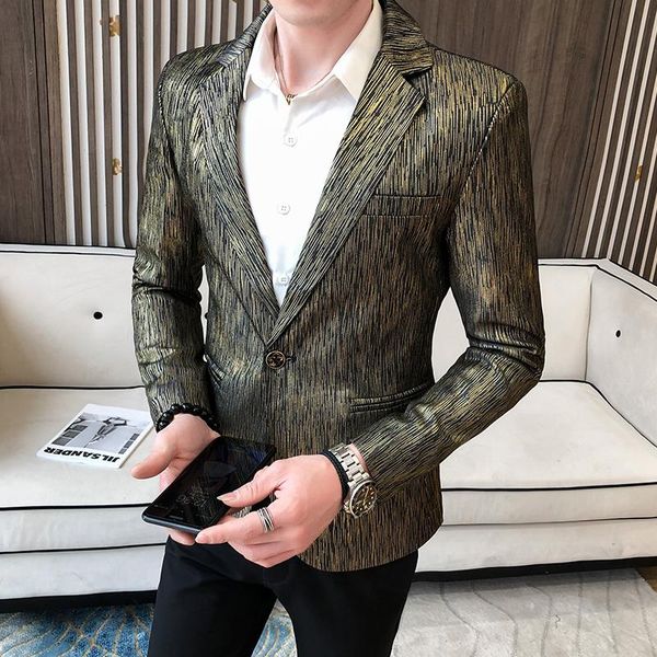 men's suits & blazers autumn dark stripes bright surface suit jacket men wedding business blazer masculino slim office social dress coa, White;black
men's suits & blazers autumn dark stripes bright surface suit jacket men wedding business blazer masculino slim office social dress coa, White;black