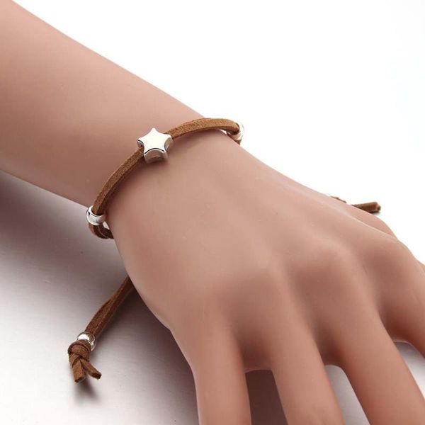 link, chain 2021 british cowboy men women star alloy bead pu leather rope bracelet accessories girl retro layer woven velvet, Black
link, chain 2021 british cowboy men women star alloy bead pu leather rope bracelet accessories girl retro layer woven velvet, Black