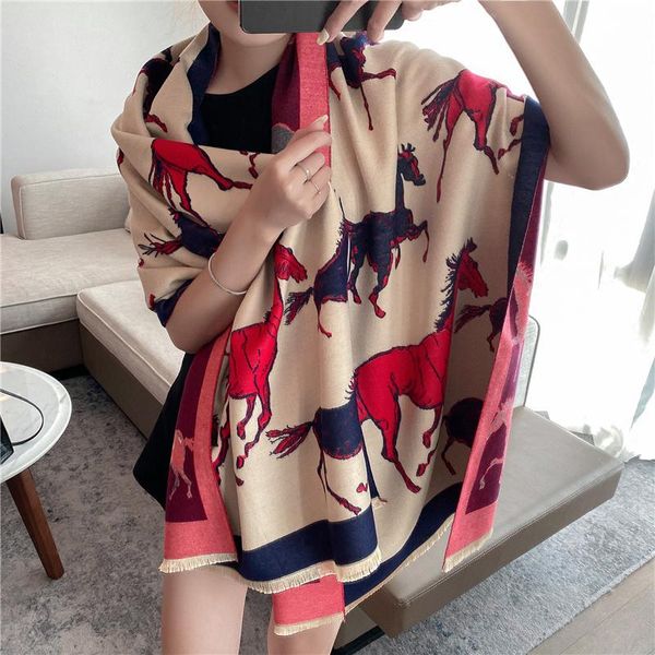 scarves cashmere winter scarf women print horse thick warm blanket shawl and wrap hijab bufanda luxury pashmina 2021 echarpe for lady, Blue;gray
scarves cashmere winter scarf women print horse thick warm blanket shawl and wrap hijab bufanda luxury pashmina 2021 echarpe for lady, Blue;gray