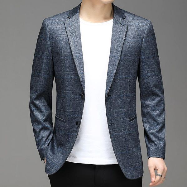 men's suits & blazers suit spring and autumn business leisure plaid non iron coat single western, White;black
men's suits & blazers suit spring and autumn business leisure plaid non iron coat single western, White;black