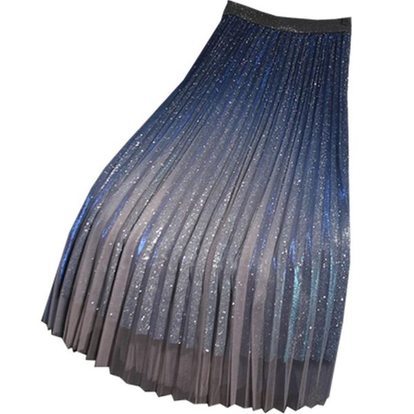 skirts summer women's high waist femme pleated skirt high-end draped streamer starry blue gauze a-line lady clothes, Black
skirts summer women's high waist femme pleated skirt high-end draped streamer starry blue gauze a-line lady clothes, Black