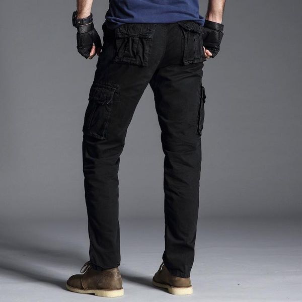 men outwear army straight slacks long trousers spring fall outdoor cargo pants tactical men's, Black
men outwear army straight slacks long trousers spring fall outdoor cargo pants tactical men's, Black