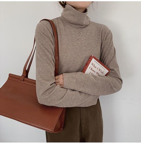 women's sweaters knitting slim turtleneck sweater solid bottoming long sleeve minimalist women pullover jumper 2021 autumn winter, White;black
women's sweaters knitting slim turtleneck sweater solid bottoming long sleeve minimalist women pullover jumper 2021 autumn winter, White;black