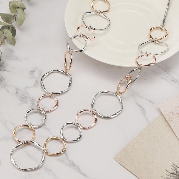 simple big circle long chain necklace elegant charm sweater coat necklaces for women fashion jewelry gift chains, Silver
simple big circle long chain necklace elegant charm sweater coat necklaces for women fashion jewelry gift chains, Silver