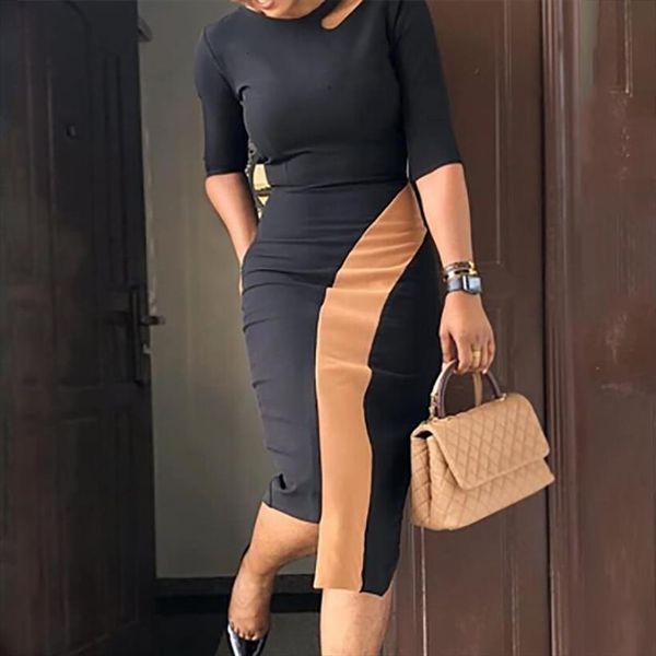 elegant summer contrast irregular womens dresses hollow out collar half sleeve slim fit knee office lady vintage fashion, Black;gray
elegant summer contrast irregular womens dresses hollow out collar half sleeve slim fit knee office lady vintage fashion, Black;gray