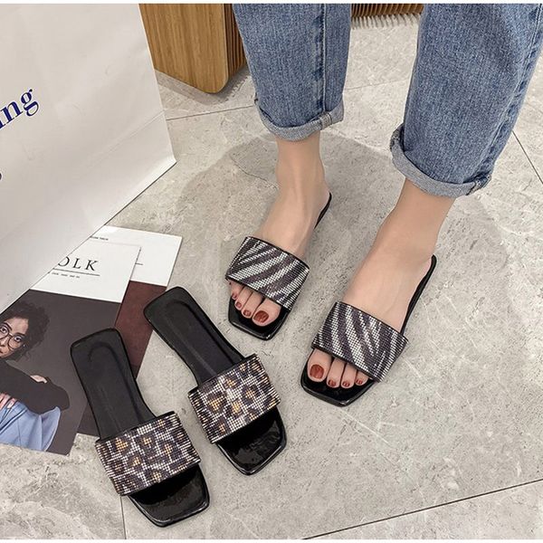 women summer flat slippers elegant ladies square toe slides outside shoes female crystal bling sandals fashion woman shoes 2021 trh54u546jtj, Black
women summer flat slippers elegant ladies square toe slides outside shoes female crystal bling sandals fashion woman shoes 2021 trh54u546jtj, Black
