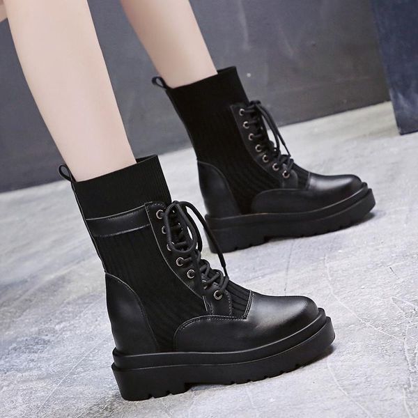 boots 2021 women autumn winter increase ankle shoes british style stretch round head casual fashion 34-39, Black
boots 2021 women autumn winter increase ankle shoes british style stretch round head casual fashion 34-39, Black