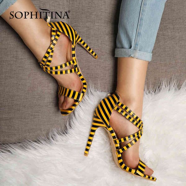 sophitina female stiletto high-heeled sandals narrow band buckle party shoes fashion striped lattice womens shoes ao141 210513, Black
sophitina female stiletto high-heeled sandals narrow band buckle party shoes fashion striped lattice womens shoes ao141 210513, Black